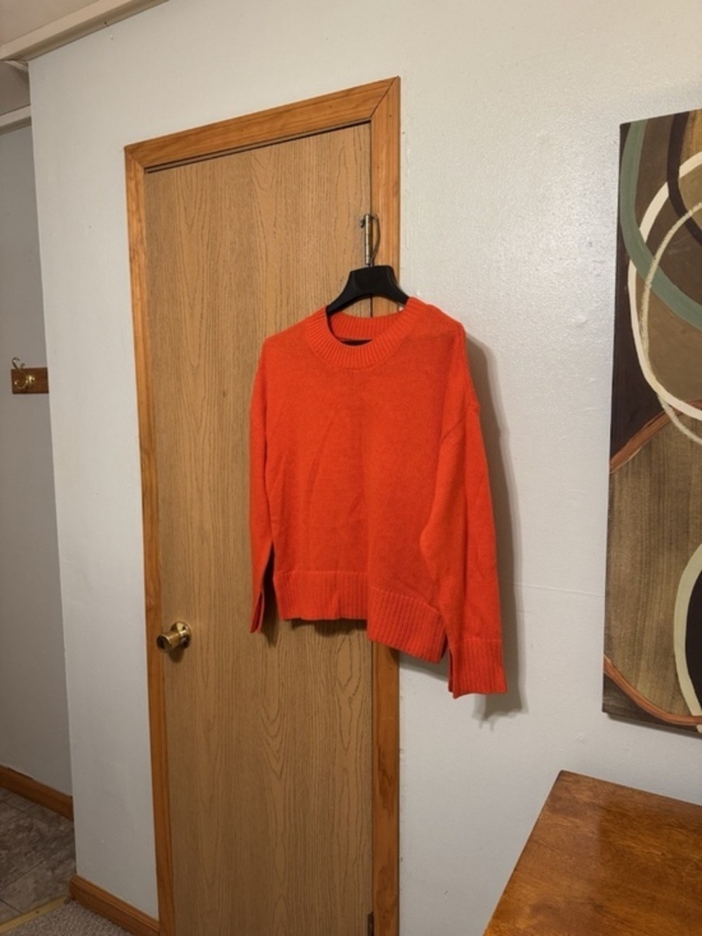Sonoma Medium Solid Orange Long Sleeve Crewneck Pullover Sweater - EUC